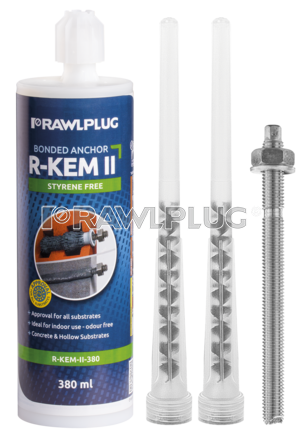 R-KEM II Химический анкер (полиэстровая смола) без стирола с резьбовыми шпильками для бетона