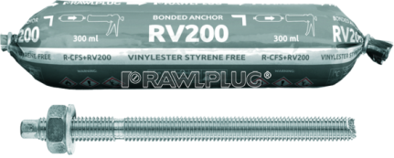 CFS+ RV200 Химический анкер (винилоэстровая смола) с резьбовыми шпильками