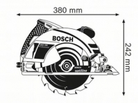 Пила дисковая GKS 190 BOSCH, мощность  1400Вт, диск 190мм,угол 45-50мм,угол 90-70мм, 5500об/мин, 4,2кг